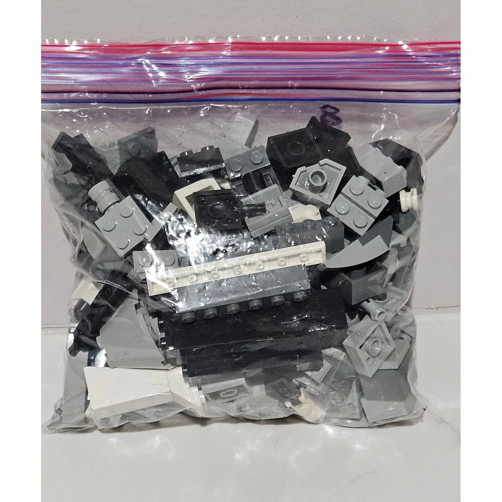 LEGO Bulk Lot Black White Grey Bricks Plates Specialty Pieces Assorted Mix